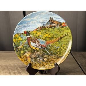 Collector Plate Edwin Knowles Wayne Anderson Upland Birds The Pheasant w/ Cert